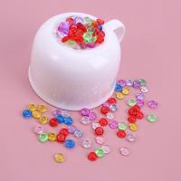 Acrylic Cabochons, plated, fashion jewelry & DIY, more colors for choice, 7mm, Approx 500G/Bag, Sold By Bag