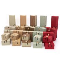 Multifunktionale Schmuck-Box, Leinen, mit MDF & Baumwollsamt & Holz, verschiedene Größen vorhanden, keine, verkauft von PC