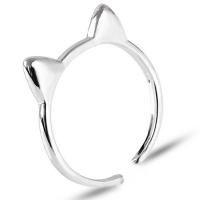 Kopparlegering Cuff finger ring, mode smycken, silver, Säljs av PC