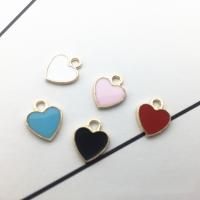 Tibetan Style Enamel Pendants, gold color plated, DIY, more colors for choice, nickel, lead & cadmium free, 10x12mm, 100PCs/Bag, Sold By Bag