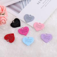 Tibetan Style Heart Pendants, painted, DIY, more colors for choice, nickel, lead & cadmium free, 22x20mm, 100PCs/Bag, Sold By Bag