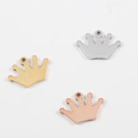Stainless Steel Pendants Crown plated DIY Approx 1.6mm Sold By Lot