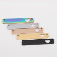 Stainless Steel Connector, Rectangle, plated, DIY & hollow, more colors for choice, 6x35mm, 10PCs/Lot, Sold By Lot