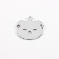 Stainless Steel Pendants Bear plated DIY Approx 2.2mm Sold By Lot