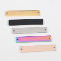 Stainless Steel Connector, Rectangle, plated, DIY, more colors for choice, 6x35mm, Hole:Approx 1.25mm, 10PCs/Lot, Sold By Lot