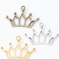 Sinc Alloy Crown Pendants, jewelry faisin & DIY, dathanna níos mó le haghaidh rogha,  30x20x3mm, Díolta De réir PC