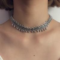 Fashion Choker Necklace, Tibetan Style, plated, for woman, nickel, lead & cadmium free, Length:11.02 Inch, 30Strands/Lot, Sold By Lot