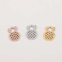 Stainless Steel Pendants Pineapple plated DIY Sold By Lot