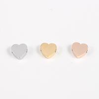 Perlas de acero inoxidable, Corazón, chapado, Bricolaje, más colores para la opción, 7.30x8mm, 10PCs/Grupo, Vendido por Grupo