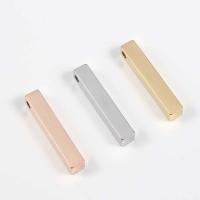 Stainless Steel Pendants, Rectangle, plated, DIY, more colors for choice, 6x35mm, Hole:Approx 2.9mm, 10PCs/Lot, Sold By Lot