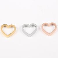 Stainless Steel Heart Pendants, plated, DIY & double-hole & hollow, more colors for choice, 14x15mm, Hole:Approx 2mm, 10PCs/Lot, Sold By Lot