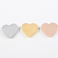 Stainless Steel Beads Heart plated DIY & double-hole Sold By Lot