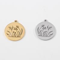 Stainless Steel Pendants Round plated DIY 18mm Approx 1.6mm Sold By Lot