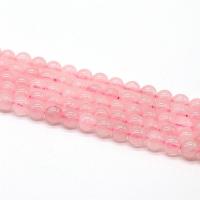 Natural Rose Quartz Beads, Madagascar Rose Quartz, Round, polished, DIY & different size for choice, pink, Sold By Strand