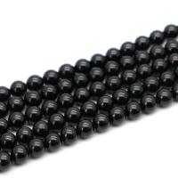 Gemstone Jewelry Beads, Schorl, Round, polished, DIY & different size for choice, black, Sold By Strand