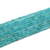 Perles amazonite, Rond, poli, DIY & normes différentes pour le choix & facettes, bleu, Vendu par brin