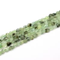 Gemstone Jewelry Beads Natural Prehnite polished DIY green Sold By Strand