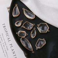 Crystal Pendants with Zinc Alloy gold color plated DIY nickel lead & cadmium free Sold By Bag