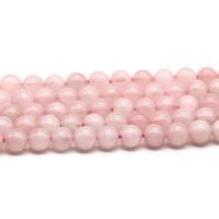Granos de cuarzo rosa natural, cuarzo rosado, Esférico, Joyería & Bricolaje & diverso tamaño para la opción, Rosado, Vendido por Sarta
