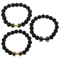 Gemstone Bracelets Brass with Gemstone plated micro pave cubic zirconia 10mm Sold By Strand