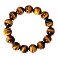 Natural Tiger Eye Bracelets, Unisex & different size for choice, Sold By Strand