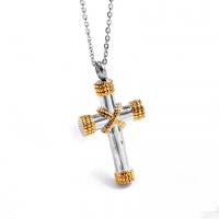 Stainless Steel Cinerary Casket Pendant Cross plated fashion jewelry & Unisex Sold By PC