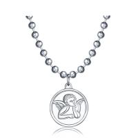 Stainless Steel smycken halsband, ROSTFRITT STÅL, Angel, kulkedja & för kvinna & ihålig, ursprungliga färgen, 22mm, Såld Per Ca 19.8 inch Strand