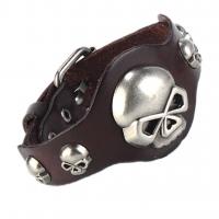 Lædersnor armbånd, Zinc Alloy, med kunstigt læder, forgyldt, Unisex & forskellige stilarter for valg, nikkel, bly & cadmium fri, 260x16mm, Solgt Per Ca. 10.2 inch Strand