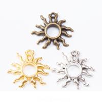 Tibetan Style Pendants, Sun, plated, DIY, more colors for choice, nickel, lead & cadmium free, 25x25x4mm, Sold By PC