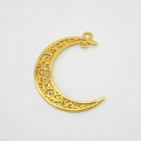 Tibetan Style Moon Pendants, plated, DIY & hollow, more colors for choice, nickel, lead & cadmium free, 41x30mm, Sold By PC