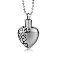Stainless Steel Cinerary Casket Pendant, Heart, plated, fashion jewelry & Unisex & different styles for choice, more colors for choice, 30x18.50x7mm, Sold By Strand