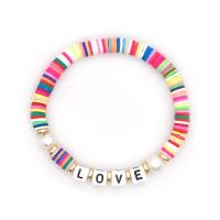 Акриловые браслеты, полимерный клей, с Пластиковая жемчужина & Акрил, ювелирные изделия моды, Много цветов для выбора, 6mm,16mm, продается Strand