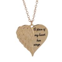 Zinc Alloy Jewelry Necklace Heart polished fashion jewelry & Unisex 48+5cm Sold By Strand