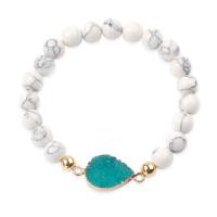 Gemstone Bracelets, Howlite, with Resin, fashion jewelry, more colors for choice, Sold By Strand