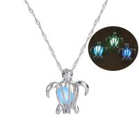 цинковый сплав Ожерелье, с Ночной свет-Камень, ювелирные изделия моды & блестящий в ночи, Много цветов для выбора, 45CM, продается Strand