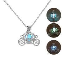 Tibetan Style Necklace, with Night-Light Stone, fashion jewelry & luminated, more colors for choice, 45CM, Sold By Strand