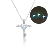 Luminated Necklace Zinc Alloy with Night-Light Stone fashion jewelry 45CM Sold By Strand