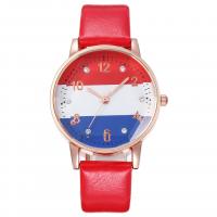 Women Wrist Watch Zinc Alloy with PU Leather & Glass Chinese watch movement fashion jewelry plated  Sold By PC