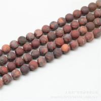 Koraliki z kameniem szlachetnym, Kamień szlachetny, Koło, obyty, brązowy, 8mm, sprzedawane na 8 mm Strand