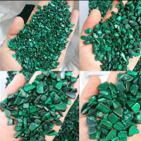 Gemstone Chips, Malachite, plated, different size for choice & no hole, Sold By Bag