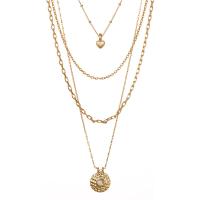Multi Layer Necklace Brass plated fashion jewelry & for woman Sold By Strand