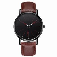 Men Wrist Watch, Tibetan Style, with PU Leather & Glass, plated, fashion jewelry & for man, more colors for choice, 40x9mm,20c250mm, Sold By PC