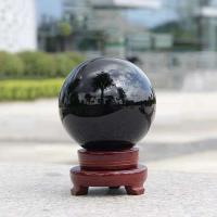 Obsidiana esfera de la bola, chapado, para el hogar y la oficina & Sostenible & diverso tamaño para la opción, Vendido por UD