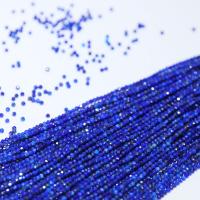 Perles Lapis Lazuli, Rond, poli, DIY & facettes, bleu, 2mm, Vendu par brin