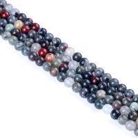Afrikanischer Blutstein Perle, rund, poliert, DIY & verschiedene Größen vorhanden, verkauft von Strang