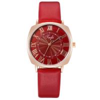 Women Wrist Watch Zinc Alloy with PU Leather & Glass Chinese watch movement fashion jewelry & for woman plated  Sold By PC