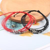 Fashion Create Wax Cord Bracelets, Round, more colors for choice, 8.30mm, Sold Per 8.3 cm Strand