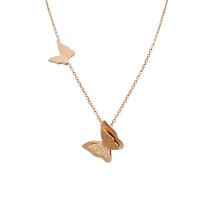 Titanstahl Halskette, Schmetterling, plattiert, Oval-Kette & für Frau, keine, Länge ca. 17.7 ZollInch, 10SträngeStrang/Menge, verkauft von Menge
