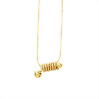 Titanium Steel Necklace, gold color plated, for woman, Sold Per Approx 15.74 Inch Strand