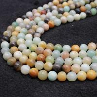 Perles amazonite, Rond, poli, DIY & normes différentes pour le choix, multicolore, Vendu par brin
